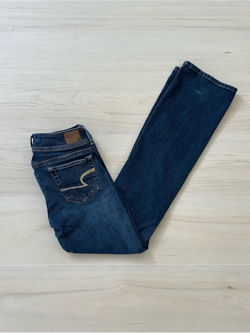 low rise american eagle bootcut jeans